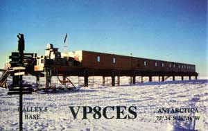 VP8CES, Halley 5 QSL Card