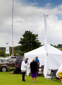Jane talking outside the TSGARC tent